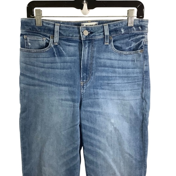 PAIGE Women's Atley Ankle Flare Jeans Raw Hem - Picture 2 of 9